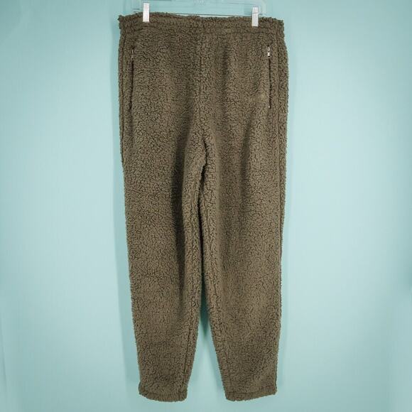 Skims Size Large L Brown Teddy Sherpa Pull On Drawstring Elastic Waist Jogger St - Picture 1 of 7